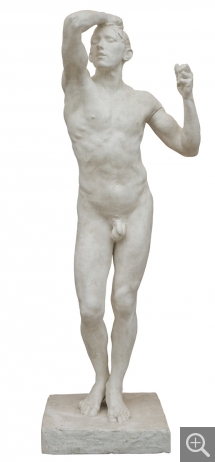 Auguste RODIN (1840-1917), L’Âge d’airain (Grand modèle), 1877, plâtre patiné au vernis gomme laque, 180 x 68,5 x 54,5 cm. © MuMa Le Havre / Charles Maslard