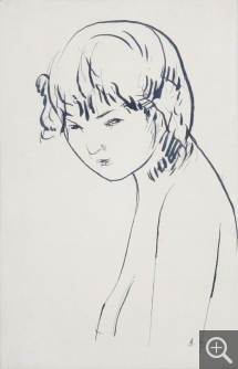 André DUNOYER DE SEGONZAC (1884-1974), Tête de femme, encre de Chine, 17,5 x 27 cm. Collection Senn-Foulds. © MuMa Le Havre / Charles Maslard — © ADAGP, Paris, 2013