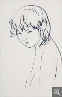 André DUNOYER DE SEGONZAC (1884-1974), Head of Woman, Indian ink, 17.5 x 27 cm. Senn-Foulds collection. © MuMa Le Havre / Charles Maslard — © ADAGP, Paris, 2013