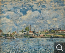 Alfred SISLEY (1839-1899), La Seine au point du jour, 1877, huile sur toile, 38,2 x 46,2 cm. © MuMa Le Havre / David Fogel