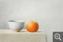 Xavier VALLS (1923-2006), Pottery with Orange, 1972, watercolour, 29 x 44 cm. Senn-Foulds collection. © MuMa Le Havre / Charles Maslard — © ADAGP, Paris, 2013