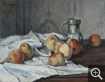 Victor Alfred Paul VIGNON (1847-1909), Apples and Pitcher, oil on canvas, 32 x 41 cm. © MuMa Le Havre / Charles Maslard