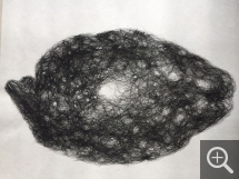 Patrice BALVAY (1968), Enveloppe, 2000, black chalk on paper, 65 x 50cm. © Patrice Balvay