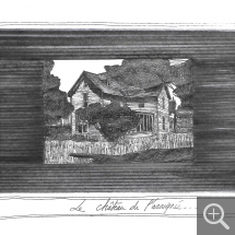 François TROCQUET (1959), Le château de l'araignée..., 2016, Stylo bille et feutre sur papier japon. © François Trocquet François TROCQUET (1959), Le château de l'araignée..., 2016, Stylo bille et feutre sur papier japon. © François Trocquet