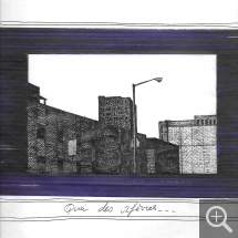 François TROCQUET (1959), Quai des orfèvres..., 2016, Stylo bille et feutre sur papier japon. © François Trocquet