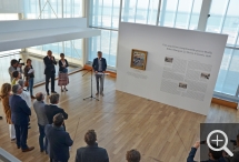 Cérémonie officielle menée par Jean-Baptiste Gastinne, Maire du Havre. © MuMa Le Havre / Claire Palué