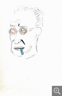 Anonyme, extrait du cahier de caricatures - espace de découverte de l’exposition « Lyonel Feininger, l'arpenteur du monde ». © All rights reserved
