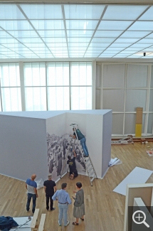 Montage de l'exposition Impression(s), soleil. © MuMa Le Havre / Claire Palué