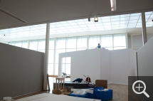 Montage de l'exposition Impression(s), soleil. © MuMa Le Havre / Juliette Houliere