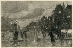 Gaston Prunier, La place de l’Hôtel de Ville, Eau-forte tirée de l’album À travers Le Havre, effets de soir et de nuit, , Le Havre,1892 bibliothèque municipale. © Le Havre Gaston Prunier, La place de l’Hôtel de Ville, Eau-forte tirée de l’album À travers Le Havre, effets de soir et de nuit, , Le Havre,1892 bibliothèque municipale. © Le Havre