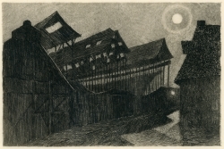 Gaston Prunier, Les chantiers Normand, Eau-forte tirée de l’album À travers Le Havre, effets de soir et de nuit, , Le Havre,1892 bibliothèque municipale. © Le Havre Gaston Prunier, Les chantiers Normand, Eau-forte tirée de l’album À travers Le Havre, effets de soir et de nuit, , Le Havre,1892 bibliothèque municipale. © Le Havre