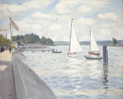 Albert MARQUET (1875-1947), Régates à la Mailleraye, 1927, huile sur toile, 65 x 81 cm. Bordeaux - musée des Beaux-Arts. © Mairie de Bordeaux - musée des Beaux-Arts/Frédéric Deval