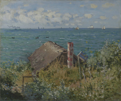Claude MONET (1840-1926), La Cabane de Sainte-Adresse, 1867, huile sur toile, 53 x 62 cm. MAH - Musée d'art et d'histoire - Ville de Genève - ancien dépôt de la Fondation Garengo - 1990. © Musée d'art et d'histoire - Ville de Genève /Flora Bevilacqua