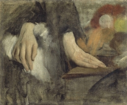 Edgar DEGAS (1834-1917), Etude de mains, 1860, huile sur toile, 38,2 x 46,4 cm. Paris- musée d’Orsay - don de la société des amis du Luxembourg -1919. ©RMN-GP/Hervé Lewandowski Edgar DEGAS (1834-1917), Etude de mains, 1860, huile sur toile, 38,2 x 46,4 cm. Paris- musée d’Orsay - don de la société des amis du Luxembourg -1919. ©RMN-GP/Hervé Lewandowski