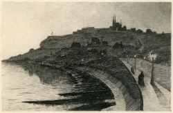 Gaston Prunier, Sainte-Adresse, Eau-forte tirée de l’album À travers Le Havre, effets de soir et de nuit, , Le Havre,1892 bibliothèque municipale. © Le Havre Gaston Prunier, Sainte-Adresse, Eau-forte tirée de l’album À travers Le Havre, effets de soir et de nuit, , Le Havre,1892 bibliothèque municipale. © Le Havre
