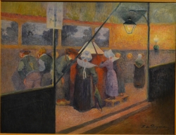 Ferdinand Loyen du Puigaudeau, La Lanterne magique ou Le Panorama du Czar à Paris, 1896, huile sur toile, 44 x 65 cm. Collection particulière. © Couton Veyrac Jamault- L’hôtel des ventes de Nantes