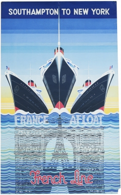 Kay STEWART, Southampton to New York. France Afloat. ©Collection French Lines & Compagnies