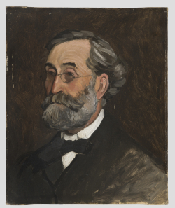 Claude MONET (1840-1926), Portrait d’Adolphe Monet, père de l'artiste, 1865, huile sur toile, 46 x 38 cm. 'Collection particulière. © François Doury
