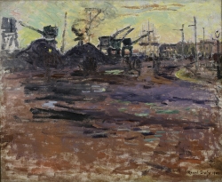 Raoul DUFY (1877-1953), Le Port du Havre, 1902, huile sur toile, 50,1 x 60 cm. Achat de la Ville du Havre avec l’aide du FRAM - 2025. ©MuMa Le Havre/ François Dugué