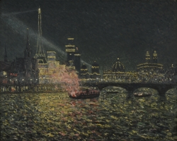Maxime Maufra, Féérie nocturne - Exposition universelle 1900,, 1900,, huile sur toile, 65,5 x 81,3 cm,. Reims. © C. Devleeschauwer