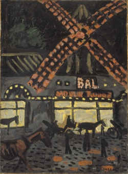 , Le Moulin Rouge, la nuit, vers 1907, oil on wood, 82 x 60 cm. . © Studio Monique Bernaz