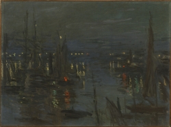 Claude MONET (1840-1926), Le Port du Havre, effet de nuit, 1873, huile sur toile, 60 x 81 cm. Collection particulière. © DR