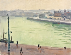 Albert MARQUET (1875-1947), Le Port de Dieppe, 1937, huile sur toile, 46 x 60 cm. 'Collection particulière. © Courtoisie Artcurial - Paris