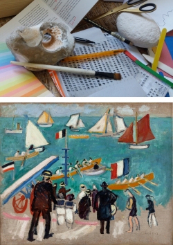 Elsa ESCAFFRE / Raoul DUFY (1877-1953), Les Régates, 1907-1908, huile sur toile, 54 x 65 cm. Paris, Musée d’art moderne, legs du Docteur Maurice Girardin, 1953. © Elsa Escaffre / © Musée d'Art Moderne de la ville de Paris / Roger Viollet © Adagp Elsa ESCAFFRE / Raoul DUFY (1877-1953), Les Régates, 1907-1908, huile sur toile, 54 x 65 cm. Paris, Musée d’art moderne, legs du Docteur Maurice Girardin, 1953. © Elsa Escaffre / © Musée d'Art Moderne de la ville de Paris / Roger Viollet © Adagp