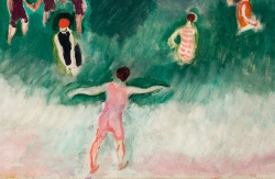 Raoul DUFY (1877-1953), La Baignade (détail), 1906, huile sur toile, 65 x 81 cm. Collection particulière, Courtesy Galerie Von Vertes Zürich. © Walter Bayer / Galerie Von Vertes Zürich GmbH / Adagp, Paris 2019