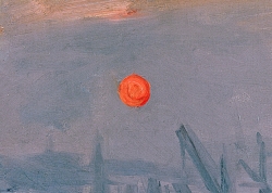Détail d'Impression, soleil levant (1872) de Claude Monet