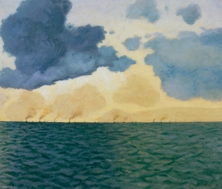 Félix VALLOTTON (1865-1925), En rade du Havre, 1918, huile sur toile, 45 x 54 cm. . © Fondation Félix Vallotton, Lausanne
