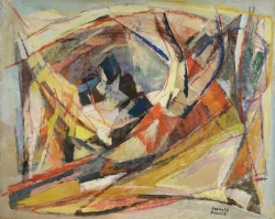 Reynold ARNOULD (1919-1980), Paysage de Dordogne (Lascour à Carsac-Aillac), vers 1950, huile sur toile, 65 x 81 cm. Collection Rot-Vatin. © cliché S. Nagy