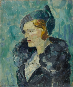 Reynold ARNOULD (1919-1980), Portrait de la mère de l'artiste, 1927-1928, huile sur toile, 59 x 49 cm. Paris, Centre Pompidou - Musée national d'art moderne - Centre de création industrielle, don de Succession Marthe Bourhis-Arnould en 1999. © Centre Pompidou, MNAM-CCI, Dist. RMN-Grand Palais / Bertrand Prévost