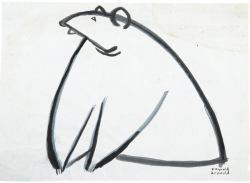 Reynold ARNOULD (1919-1980), Sans titre, ours (mascotte de l’université de Baylor), vers 1950, , 18 x 25 cm. . © cliché S. Nagy