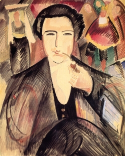 Alice BAILY, Portrait d'Arthur Honegger, 1921, gouache sur papier, 88 x 73 cm. © Droits réservés