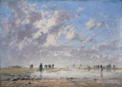 Eugène BOUDIN (1824-1898), Marée basse à Étaples, 1886, huile sur toile, 79 x 109 cm. © Musée des Beaux-Arts - Mairie de Bordeaux / L. Gauthier, F. Deval