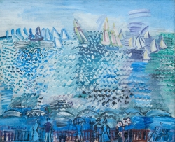 Raoul DUFY (1877-1953), Les Régates au Havre, 1925, huile sur toile, 52,5 x 63,5 cm. Collection particulière. © MuMa Le Havre / Charles Maslard © Adagp, Paris 2019