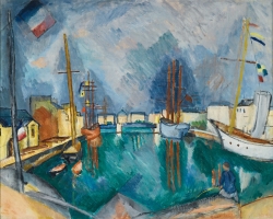 Raoul DUFY (1877-1953), Le Port du Havre, vers 1910, huile sur toile, 65,5 x 81,4 cm. Collection particulière. © Sotheby's, New York / Adagp, Paris 2019