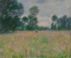 Claude MONET (1840-1926), La Prairie fleurie, 1885, huile sur toile, 65 x 80,5 cm. Collection Hasso Plattner. ©  Droits réservés