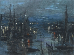 Claude MONET (1840-1926), Le Port du Havre, effet de nuit, 1872, huile sur toile. 