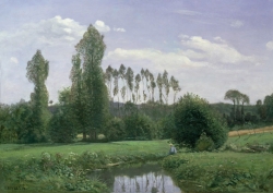 Claude MONET (1840-1926), Vue de Rouelles, 1858, huile sur toile, 46 × 65 cm. Japon, Saitama, Museum of Moderne Art, dépôt du Marunuma Art Park, Asaka