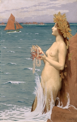 Alexandre SÉON (1855-1917), La Sirène, 1896, huile sur toile, 75,4 x 48 cm . Musée d’art moderne et contemporain de Saint-Etienne Métropole. © Yves Bresson / Musée d’art moderne et contemporain de Saint-Etienne Métropole