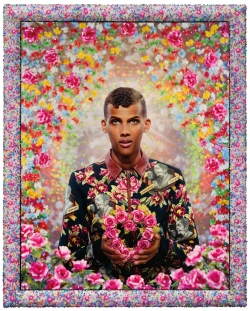 PIERRE ET GILLES - Pierre Commoy (1950) et Gilles Blanchard (1953), Pour toujours (Modèle : Stromae), 2014, photographie peinte - pièce unique, 162 x 130 cm. . © Pierre et Gilles