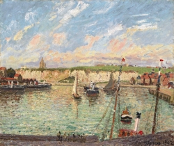 Camille PISSARRO (1831-1903), L’Avant-port de Dieppe, après-midi, temps lumineux, huile sur toile, 54 x 65 cm. . © Westimage
