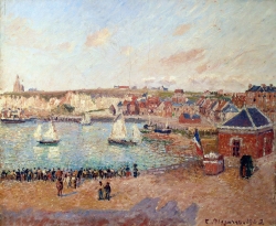 Camille PISSARRO (1831-1903), The Outer-Harbour of Dieppe, Afternoon, Sun, 1902, oil on canvas, 53.5 x 65 cm. Dieppe, château-musée. © Ville de Dieppe / BL Legros