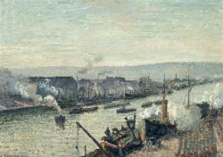 Camille PISSARRO (1831-1903), La Seine à Rouen, Saint-Sever, 1896, huile sur toile. Paris, musée d’Orsay. © RMN-Grand Palais / Hervé Lewandowski