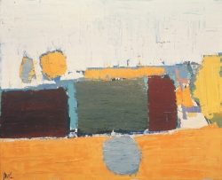 Nicolas de STAËL (1914-1955), Paysage du Vaucluse n°2, 1953, huile sur toile, 65 x 81 cm. © Buffalo, NY, Albright-Knox Art Gallery. Gift of the Seymour H.Knox Foundation, INC., 1969 — © ADAGP, Paris, 2014