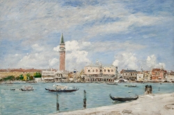 Eugène BOUDIN (1824-1898), La Place Saint-Marc à Venise vue du Grand Canal, 1895, oil on canvas, 50.2 x 74.2 cm. © MuMa Le Havre / Florian Kleinefenn