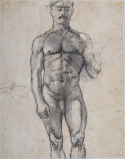 Albert COPIEUX (1885-1956), Académie d’homme nu (verso), 1917, pencil. © MuMa Le Havre / Charles Maslard