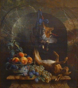 Alexandre-François DESPORTES (1661-1743), Nature morte : fruits et gibiers, 1706, huile sur toile, 108,5 x 96,5 cm. © MuMa Le Havre